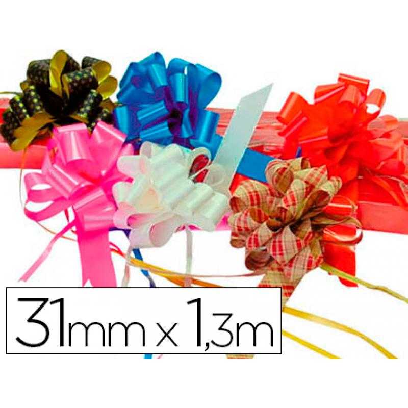 Cinta para hacer lazos oro 130 cm x 31 mm -unidad