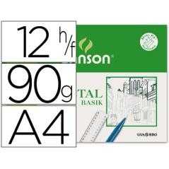 Papel vegetal guarro din a4 90-95 gr -minipack de 12 hojas