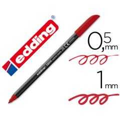Rotulador edding punta fibra 1200 rojo ingles n.28 -punta redonda 0.5 mm