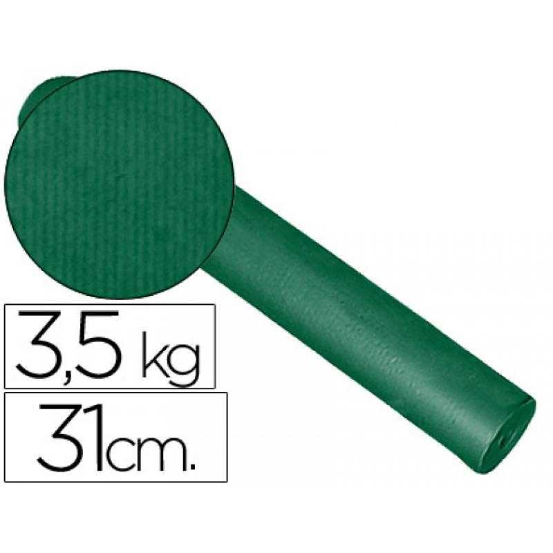 Papel fantasía kraft liso kfc -bobina 31 cm -3,5 kg -color verde