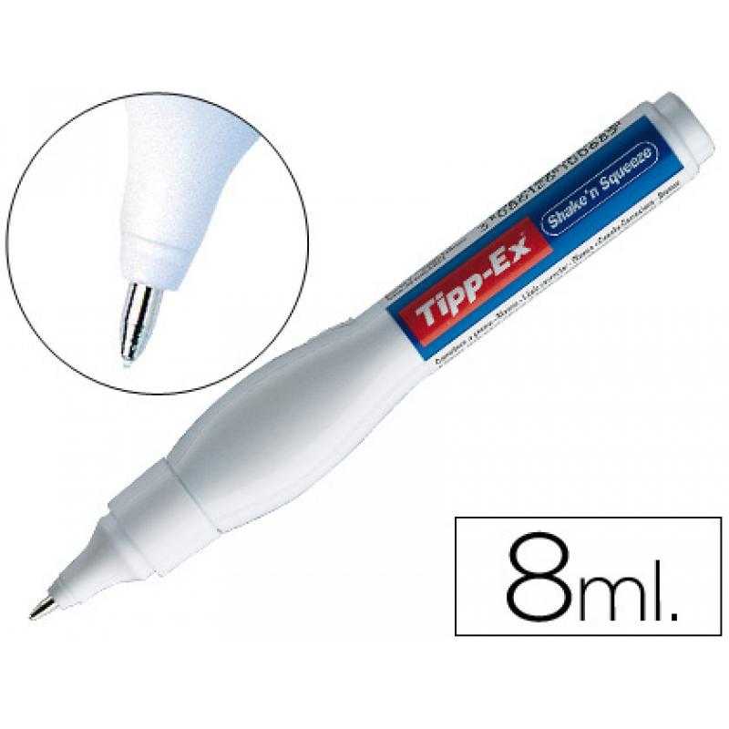 Corrector tipp-ex lápiz 8 ml shake'n squeeze -con punta metálica
