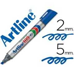 Rotulador artline marcador permanente 109 azul -punta biselada