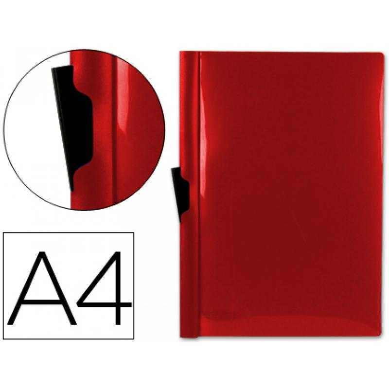 Carpeta liderpapel dossier pinza lateral 45320 polipropileno din a4 rojo 60 hojas pinza deslizante