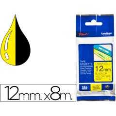 Cinta brother tze-631 amarillo-negro 12mm longitud 8 mt