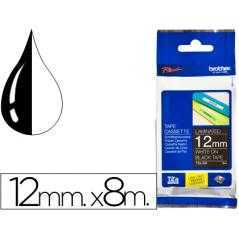 Cinta brother tze-335 negro-blanco 12mm longitud 8mts