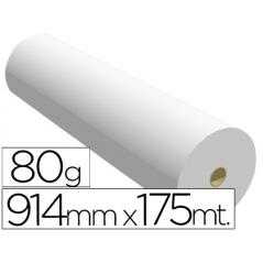 Papel reprografía para plotter 914mmx175mt 80gr