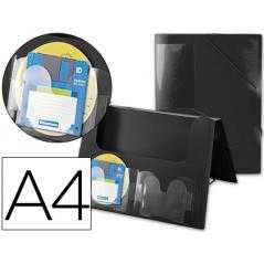 Carpeta liderpapel portadocumentos 36905 polipropileno din a4 negra lomo 50 mm