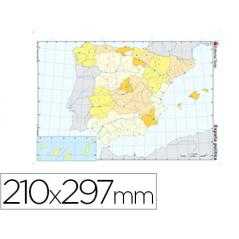 Mapa mudo color din a4 españa -politico