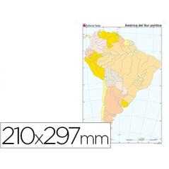 Mapa mudo color din a4 america sur politico