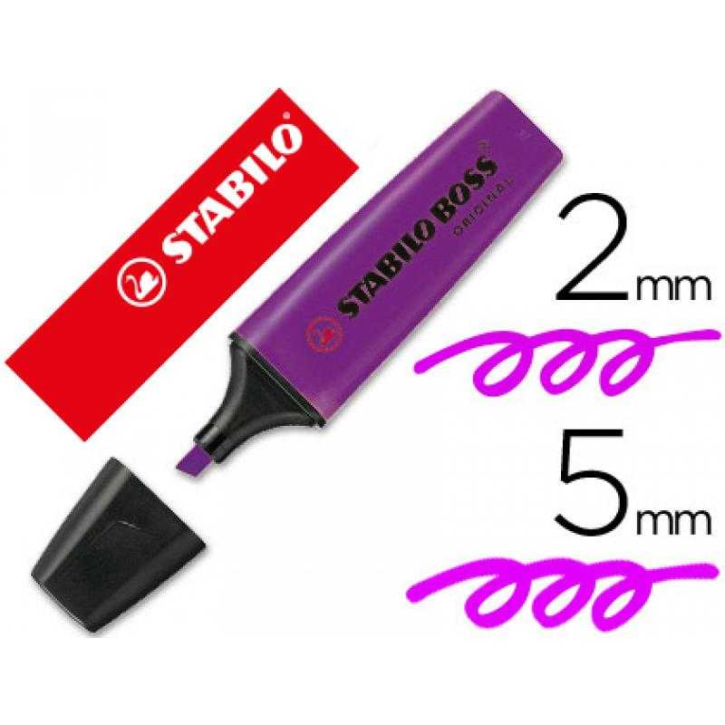 Rotulador stabilo boss fluorescente 70/55 lavanda