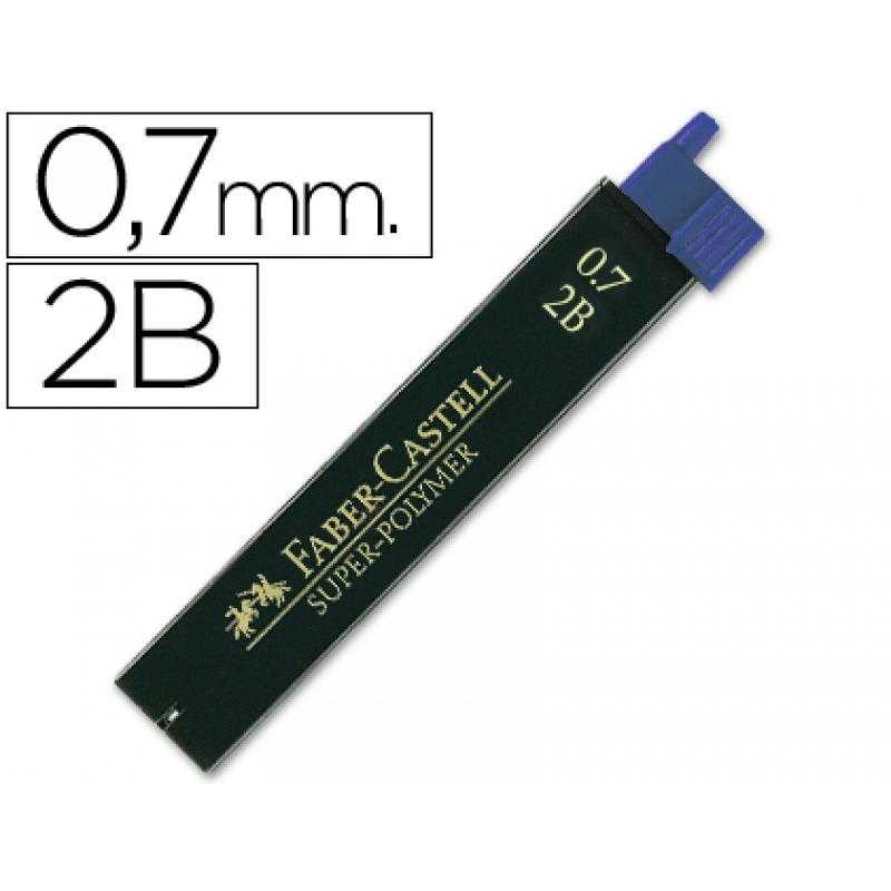 Minas faber grafito 9067 0,7 mm 2b -estuche de 12 minas