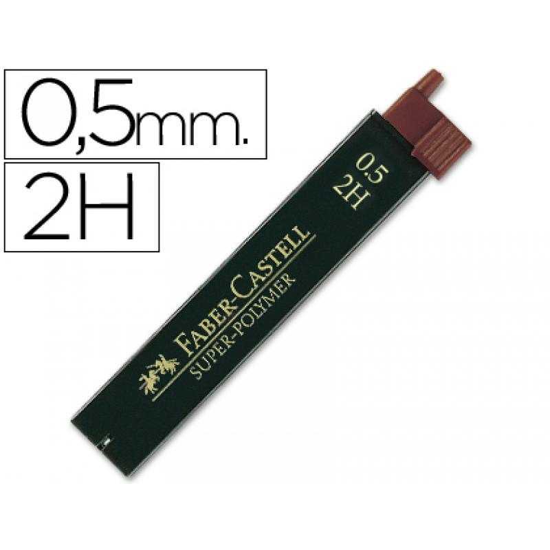 Minas faber grafito 9065 0,5 mm 2h -estuche de 12 minas