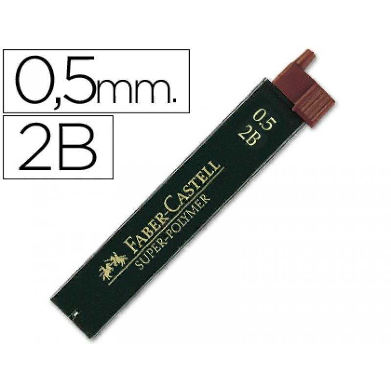 Minas faber grafito 9065 0,5 mm 2b -estuche de 12 minas