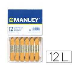 Lápices cera manley unicolor ocre -caja de 12 n.26