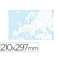 Mapa mudo b/n din a4 europa -politico