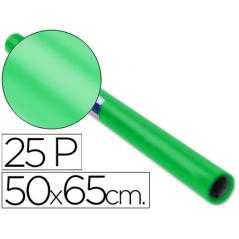 Papel charol rollo verde -25 hojas de 50x65 cm