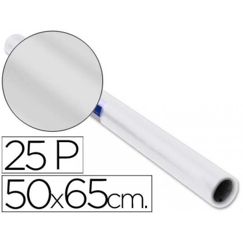 Papel charol rollo blanco -25 hojas de 50x65 cm