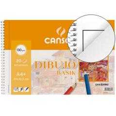 Bloc dibujo basik din a4+ espiral 23 x 32.5 cm -20 hojas microperforado -2 taladros -con recuadro