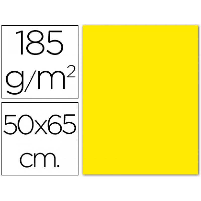 Cartulina guarro amarillo canario 50x65 cm 185 gr
