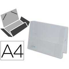 Carpeta liderpapel portadocumentos gomas 36934 polipropileno din a4 incolora transparente -lomo 25 mm