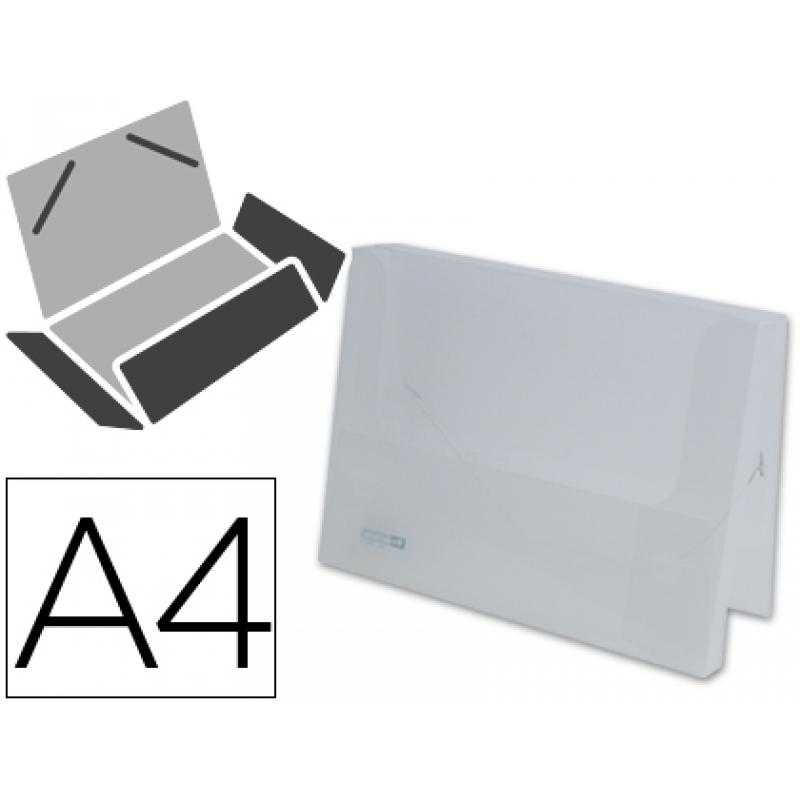 Carpeta liderpapel portadocumentos gomas 36934 polipropileno din a4 incolora transparente -lomo 25 mm