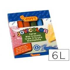 Lápices cera jovicolor -caja de 6 colores