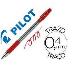 Bolígrafo pilot bps-gp rojo -sujecion de caucho -tinta base de aceite -con capuchón