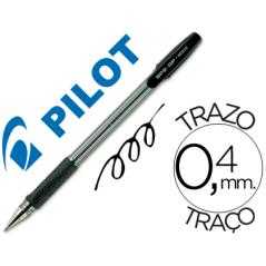 Bolígrafo pilot bps-gp negro -sujecion de caucho -tinta base de aceite -con capuchón