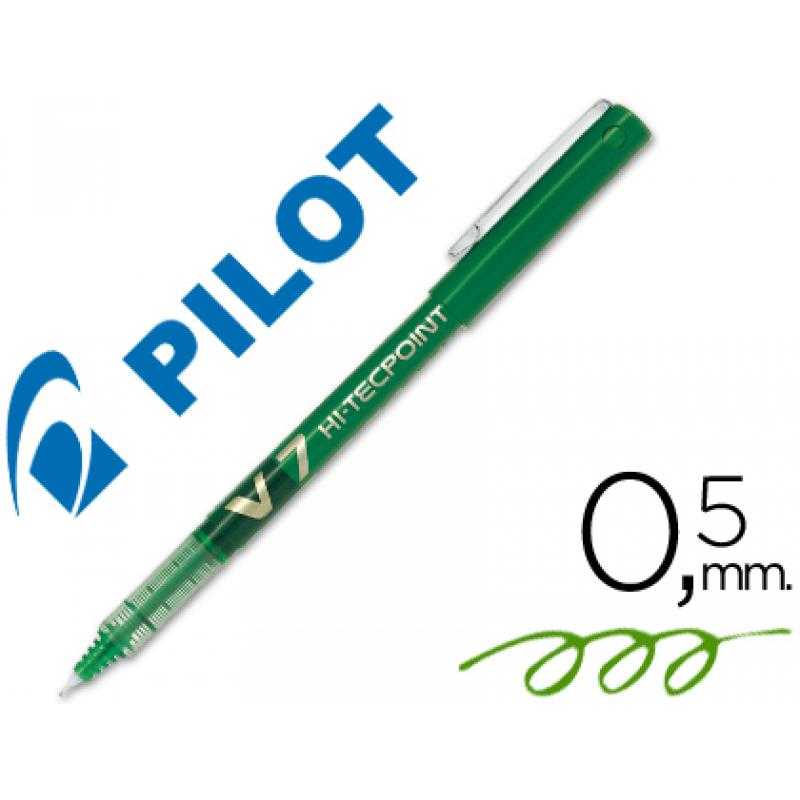 Rotulador pilot punta aguja v-7 verde 0.7 mm
