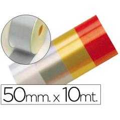 Cinta fantasía 10 mt x 50 mm plata