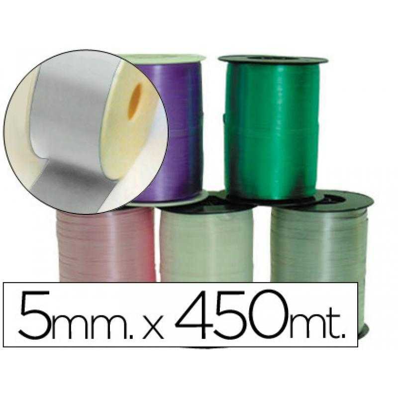 Cinta fantasía 450 mt x 5 mm plata