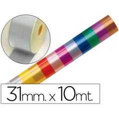 Cinta fantasía 10 mt x 31 mm plata