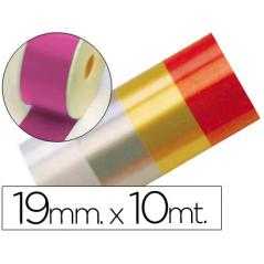 Cinta fantasía 10 mt x 19 mm fucsia