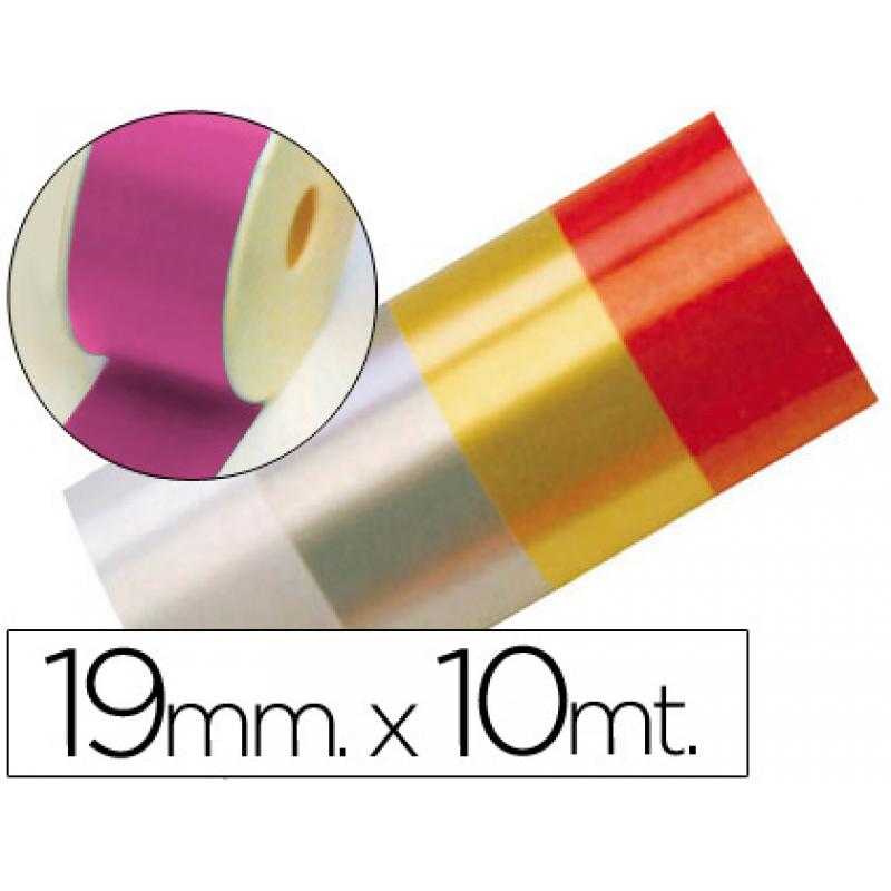 Cinta fantasía 10 mt x 19 mm fucsia