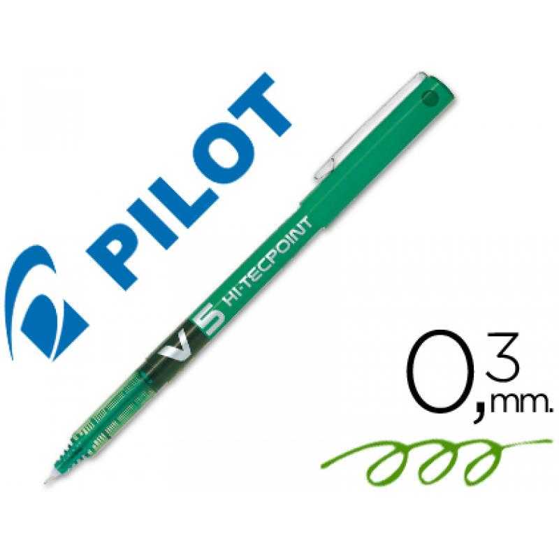 Rotulador pilot punta aguja v-5 verde 0.5 mm