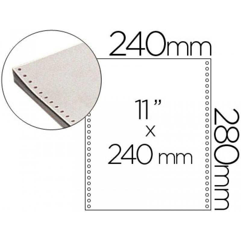 Papel continuo 240x11 blanco -caja de 2500 hojas