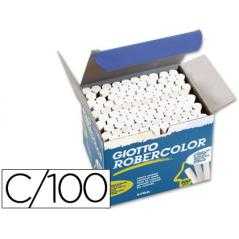 Tiza blanca antipolvo robercolor -caja de 100 unidades