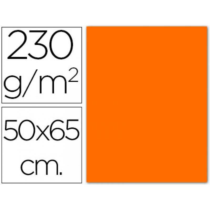 Cartulina fluorescente naranja 50x65 cm