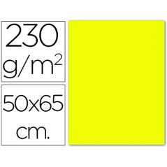 Cartulina fluorescente amarilla 50x65 cm
