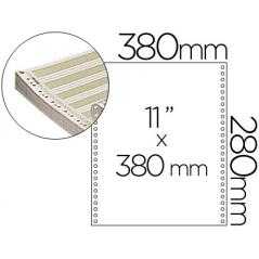 Papel continuo 380x11 pautado -caja de 2500 hojas