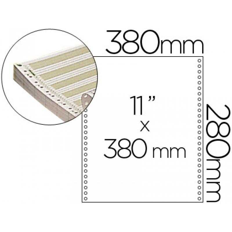 Papel continuo 380x11 pautado -caja de 2500 hojas