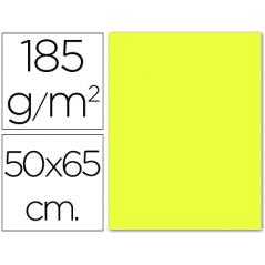 Cartulina guarro amarillo limon 50x65 cm 185 gr