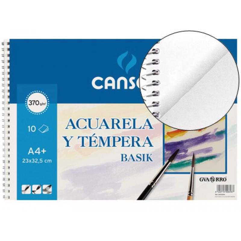 Bloc dibujo acuarela din a3 espiral 32.5x46 cm 10 hojas de 370 gramos