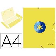 Carpeta liderpapel antartik gomas a4 3 solapas cartón forrado trending 2020 color amarillo