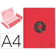 Carpeta liderpapel antartik gomas a4 3 solapas cartón forrado trending 2020 color rojo