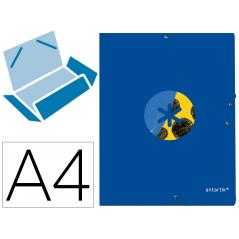 Carpeta liderpapel antartik gomas a4 3 solapas cartón forrado trending 2020 color azul
