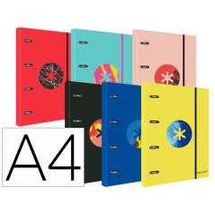 Carpeta liderpapel antartik con recambio a4 cuadro 5 mm forrada 4 anilla 25mm trendingtopic 2020 colores surtidos