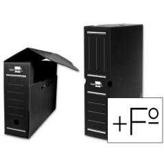 Caja archivo definitivo plástico liderpapel negro tamaño 387x275x105 mm
