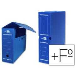 Caja archivo definitivo plástico liderpapel azul tamaño 387x275x105 mm