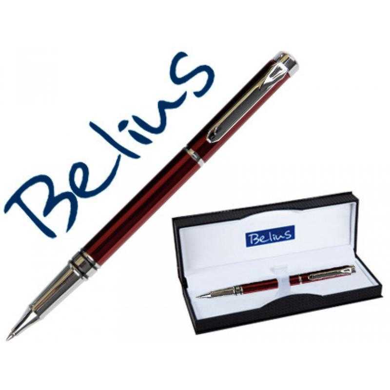 Roller belius nuremberg rojo punta 0,5 mm tinta azul en estuche